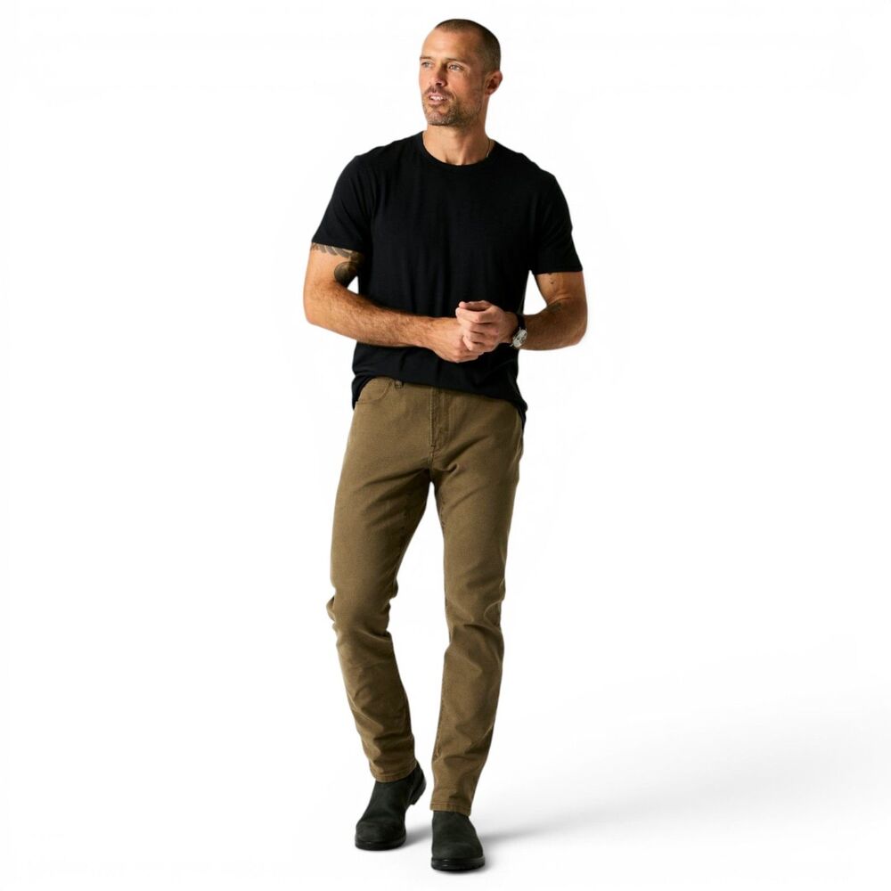Proof Huckberry Men's Rover Slim Fit Stretch Canvas Pant Dark Olive 30x32